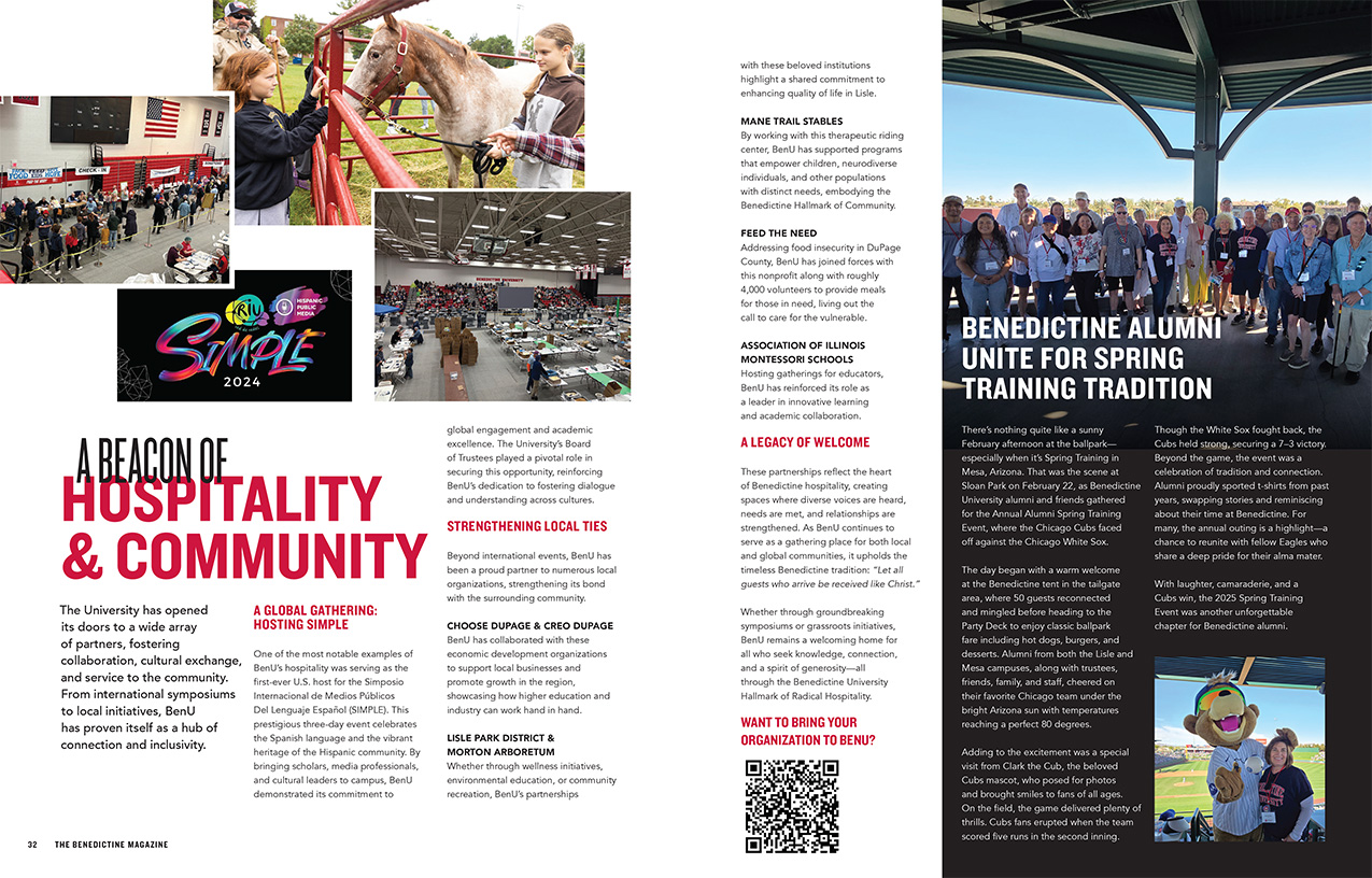 Benedictine Magazine Spread of community highlights
