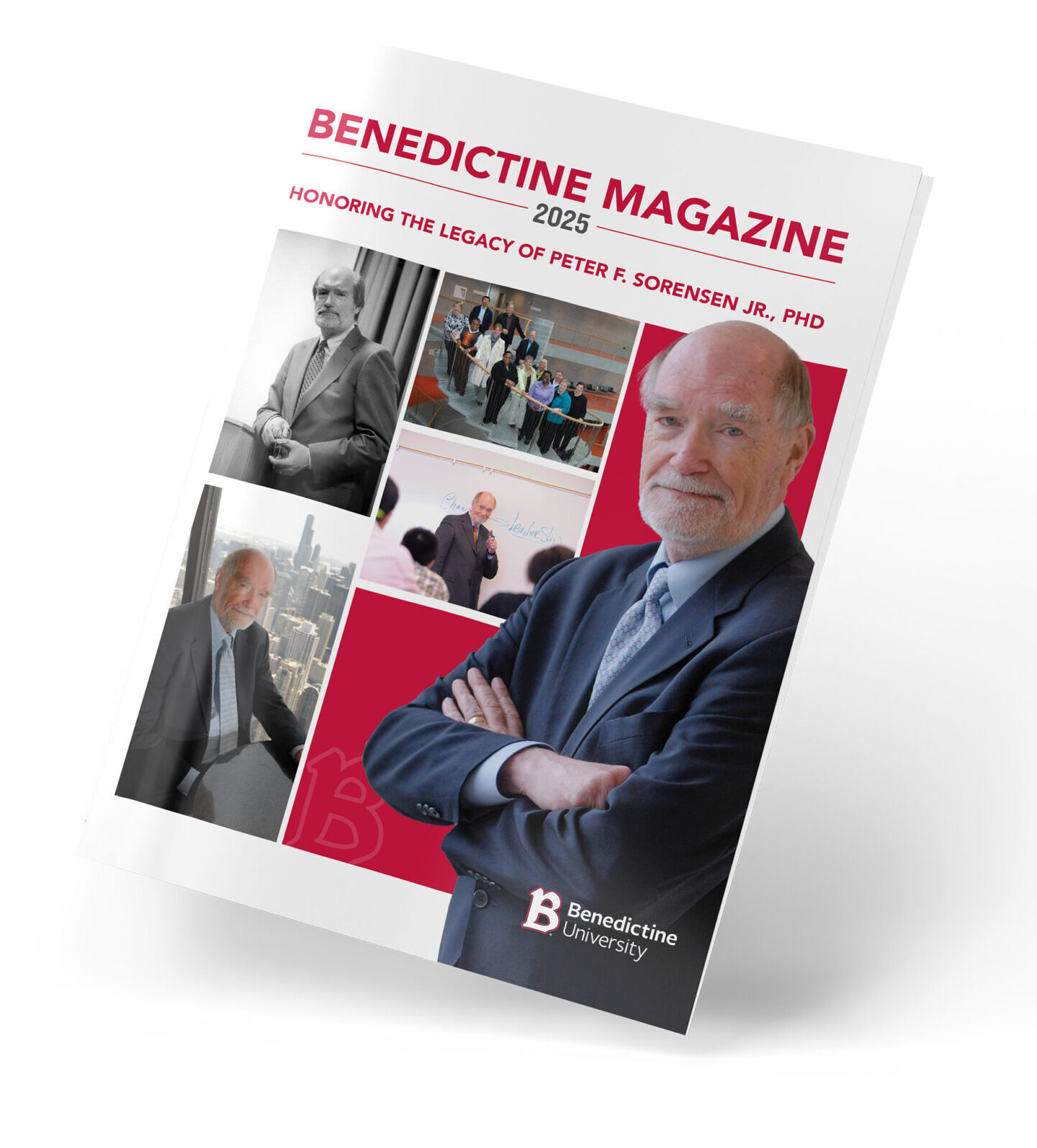 Mockup of 2025 BenU Magazine to showcase design work
