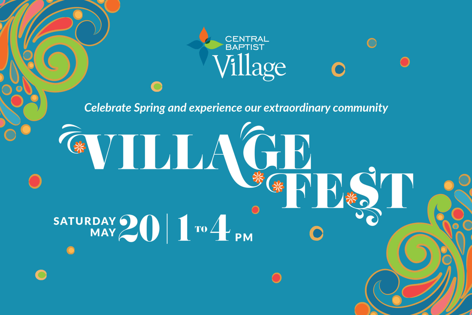 CBV Village Fest mailer design