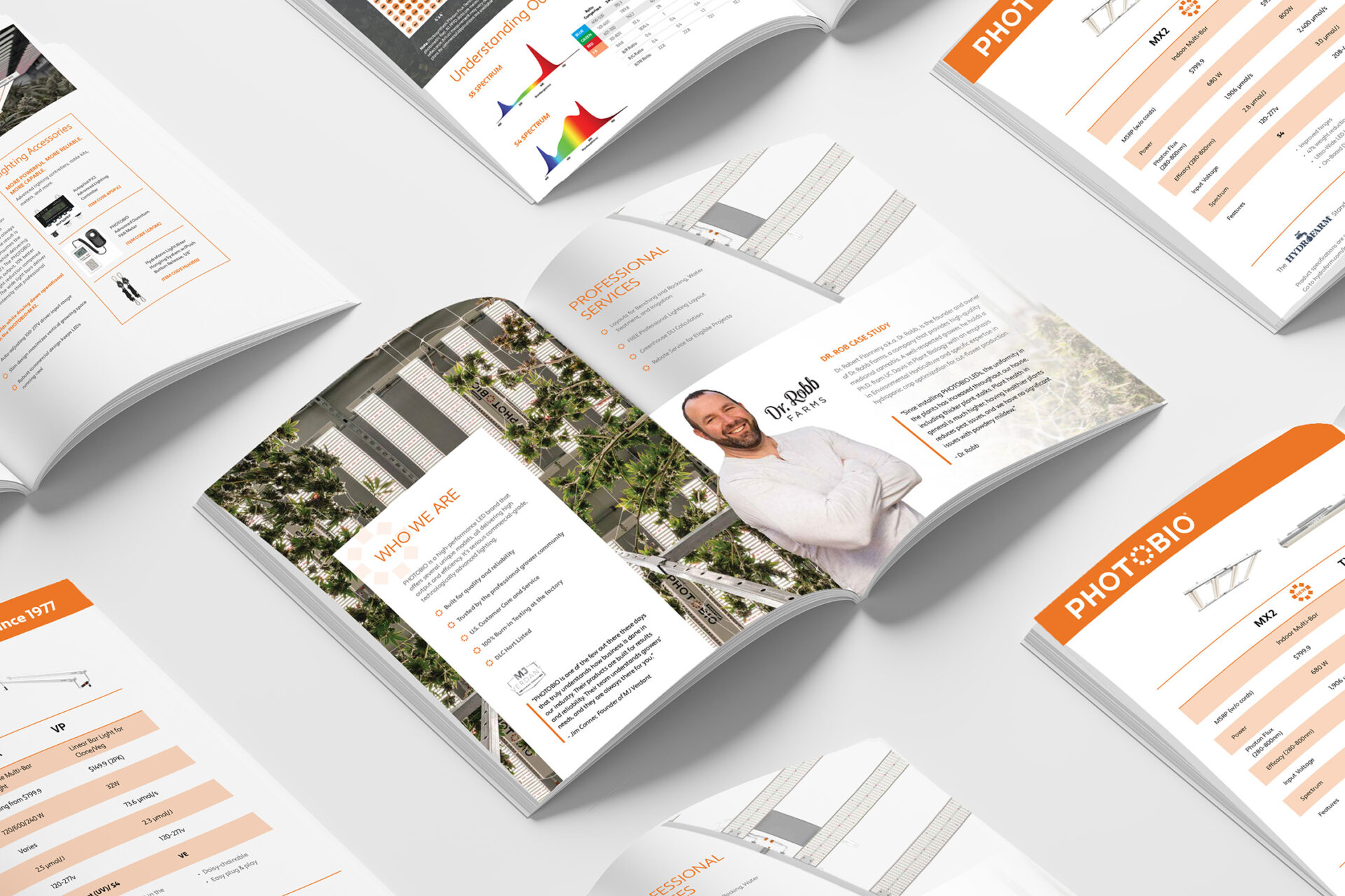 Mockup up Photobio brochure to showcase design
